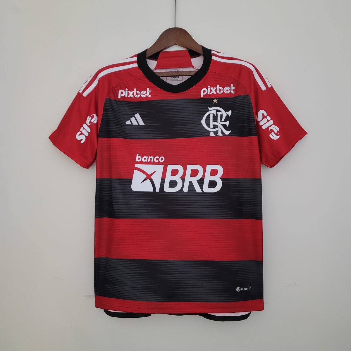 Camiseta Flamengo Local 2023/24 Con Patrocinadores