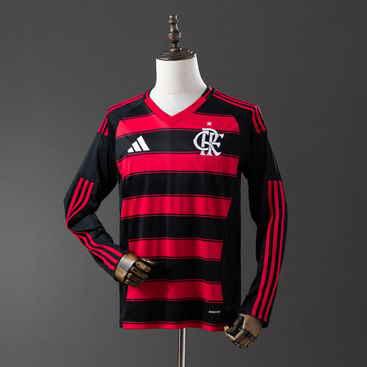 Camiseta Flamengo Local 2025/26 Manga Larga