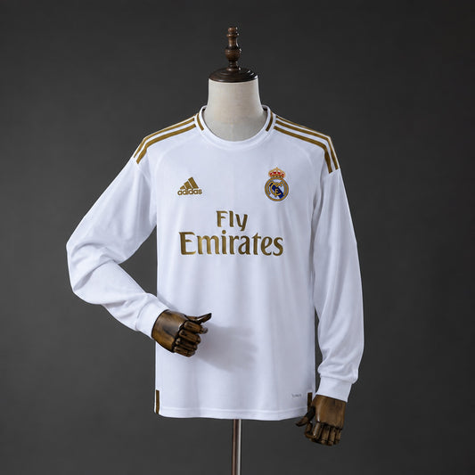 Camiseta Real Madrid Retro Local 2019/20 Manga Larga