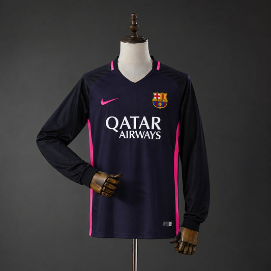 Camiseta Barcelona Retro Visita 2016/17 Manga Larga