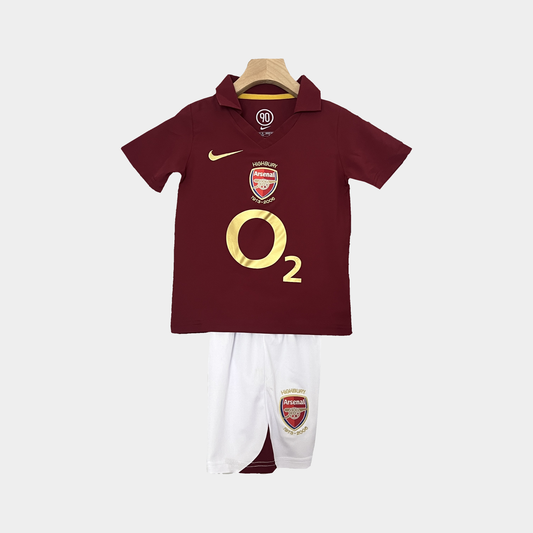Conjunto Infantil Arsenal Retro Local 2005/06