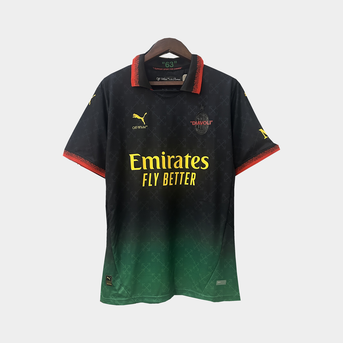 Camiseta AC Milan Cuarta Off-White Negra 2024/25