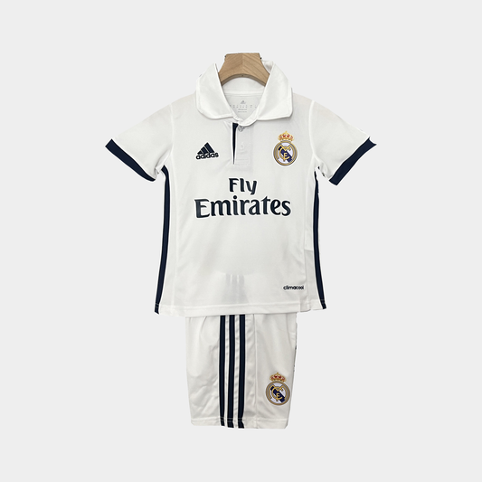 Conjunto Infantil Real Madrid Retro Local 2016/17