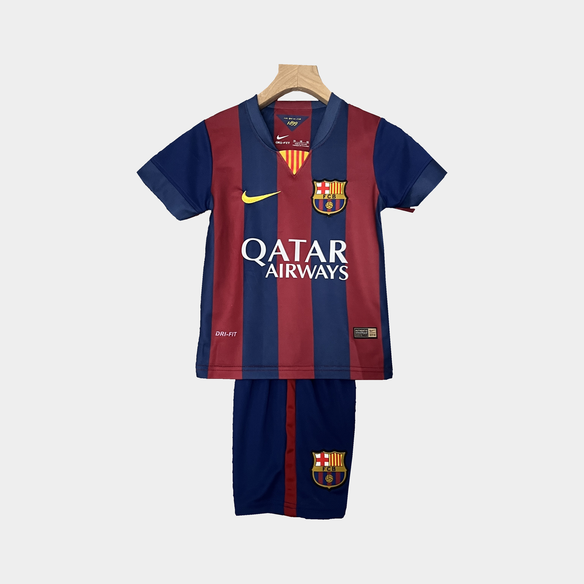 Conjunto Infantil Barcelona Retro Local 2014/15