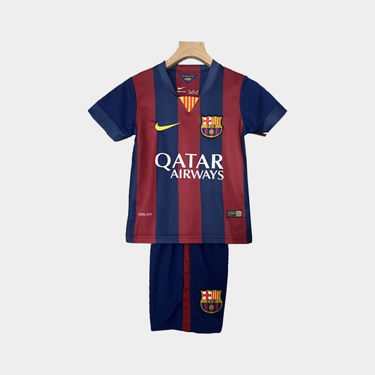 Conjunto Infantil Barcelona Retro Local 2014/15