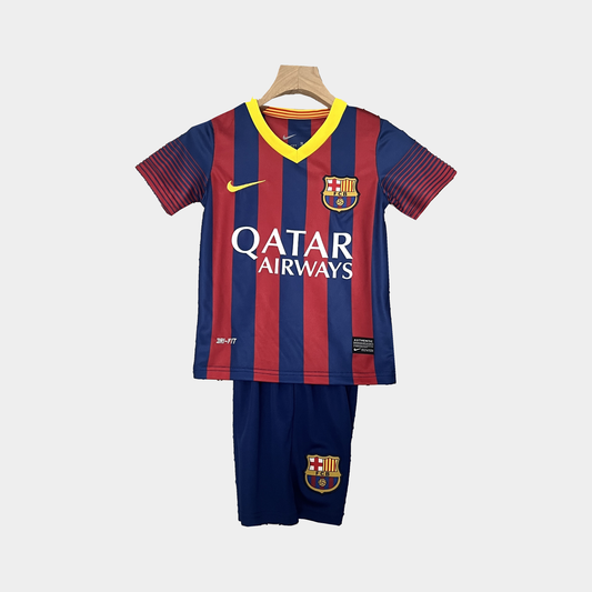 Conjunto Infantil Barcelona Retro Local 2013/14