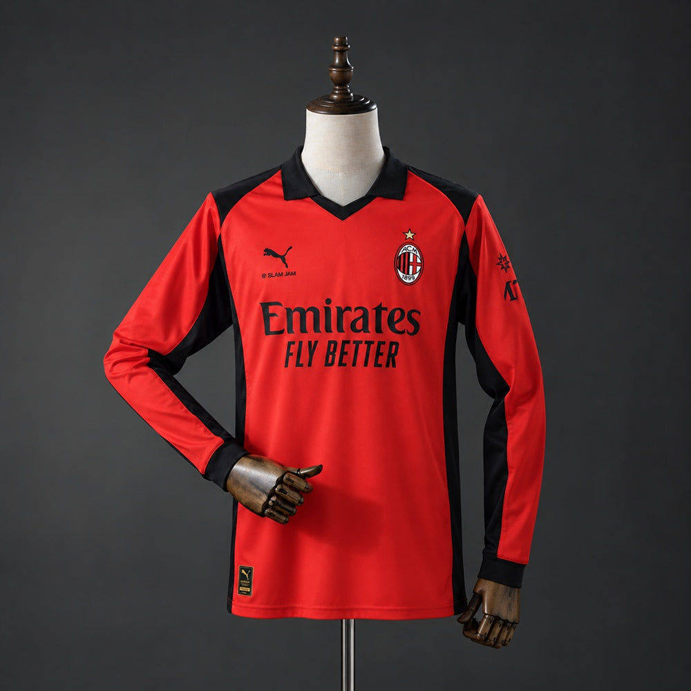 Camiseta AC Milan Cuarta Roja 2026/27 Manga Larga