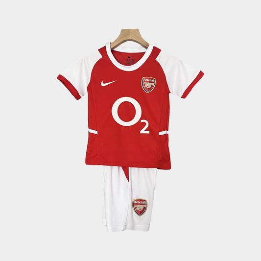 Conjunto Infantil Arsenal Retro Local 2002/04