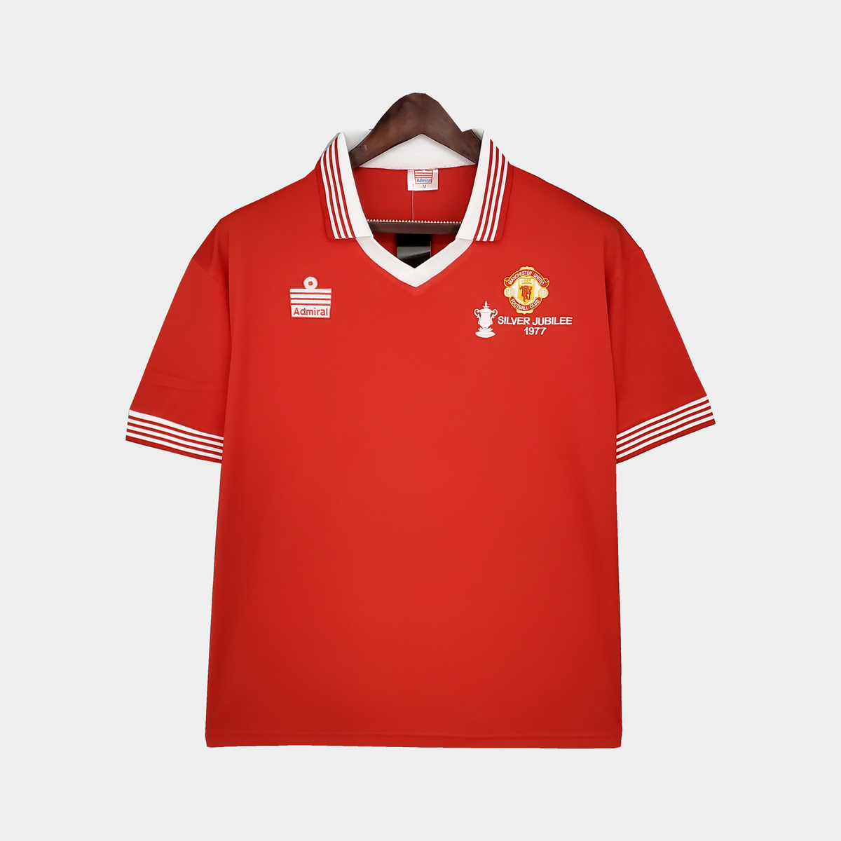 Camiseta Manchester United Retro Local 1977 Silver Jubilee