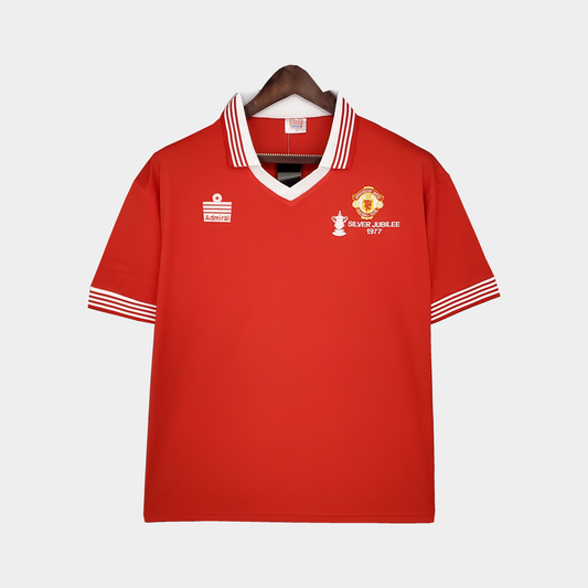 Camiseta Manchester United Retro Local 1977 Silver Jubilee