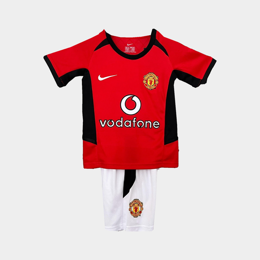 Conjunto Infantil Manchester United Retro Local 2002/04