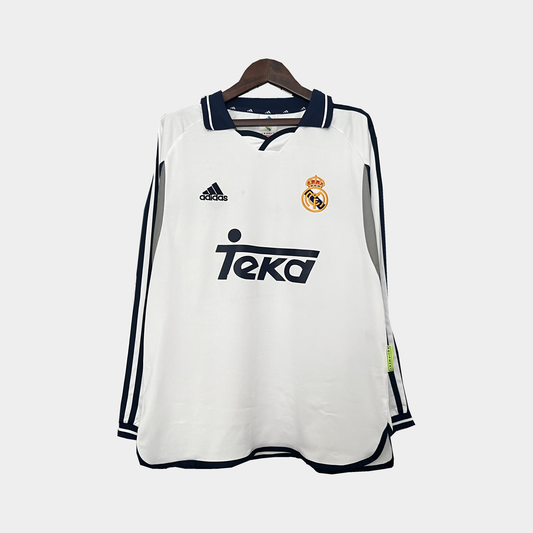 Camiseta Real Madrid Retro Local 2000/01 Manga Larga