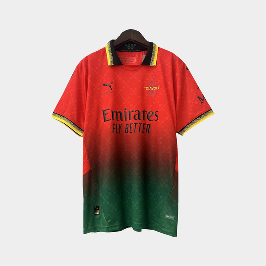 Camiseta AC Milan Cuarta Off-White Roja 2024/25