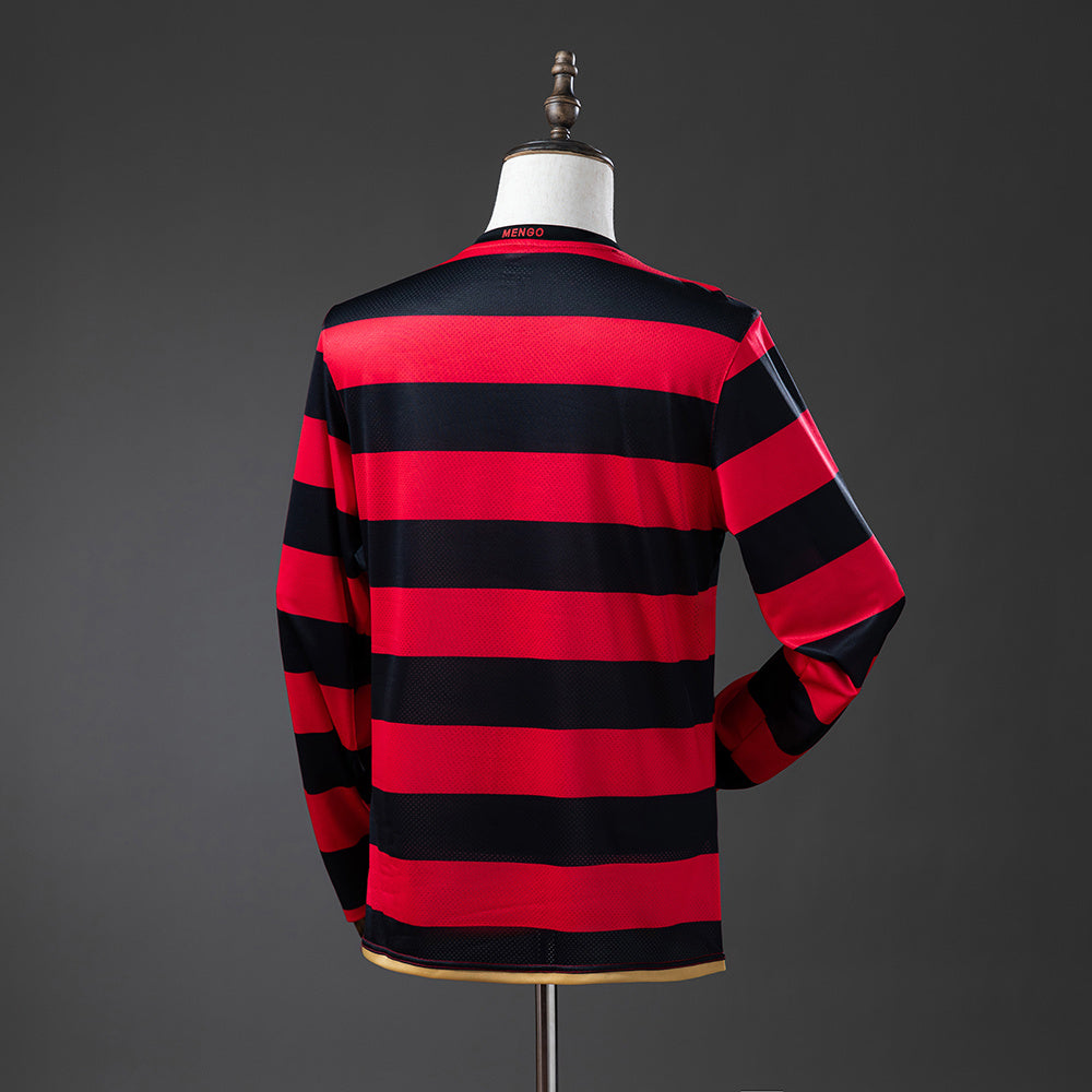 Camiseta Flamengo Retro Local 2008/09 Manga Larga