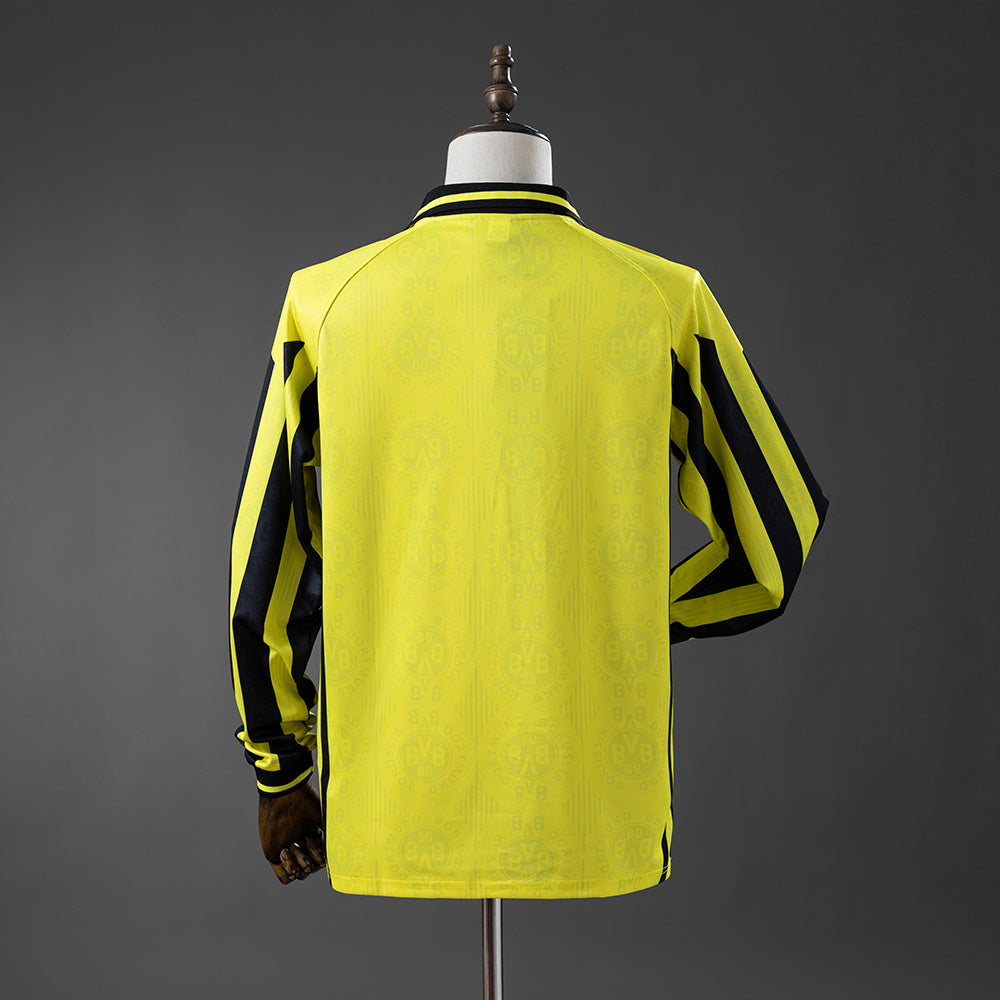 Camiseta Borussia Dortmund Retro Local 1996/97 Manga Larga