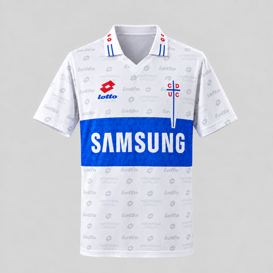 Camiseta Universidad Católica Retro Blanca Samsung 1996