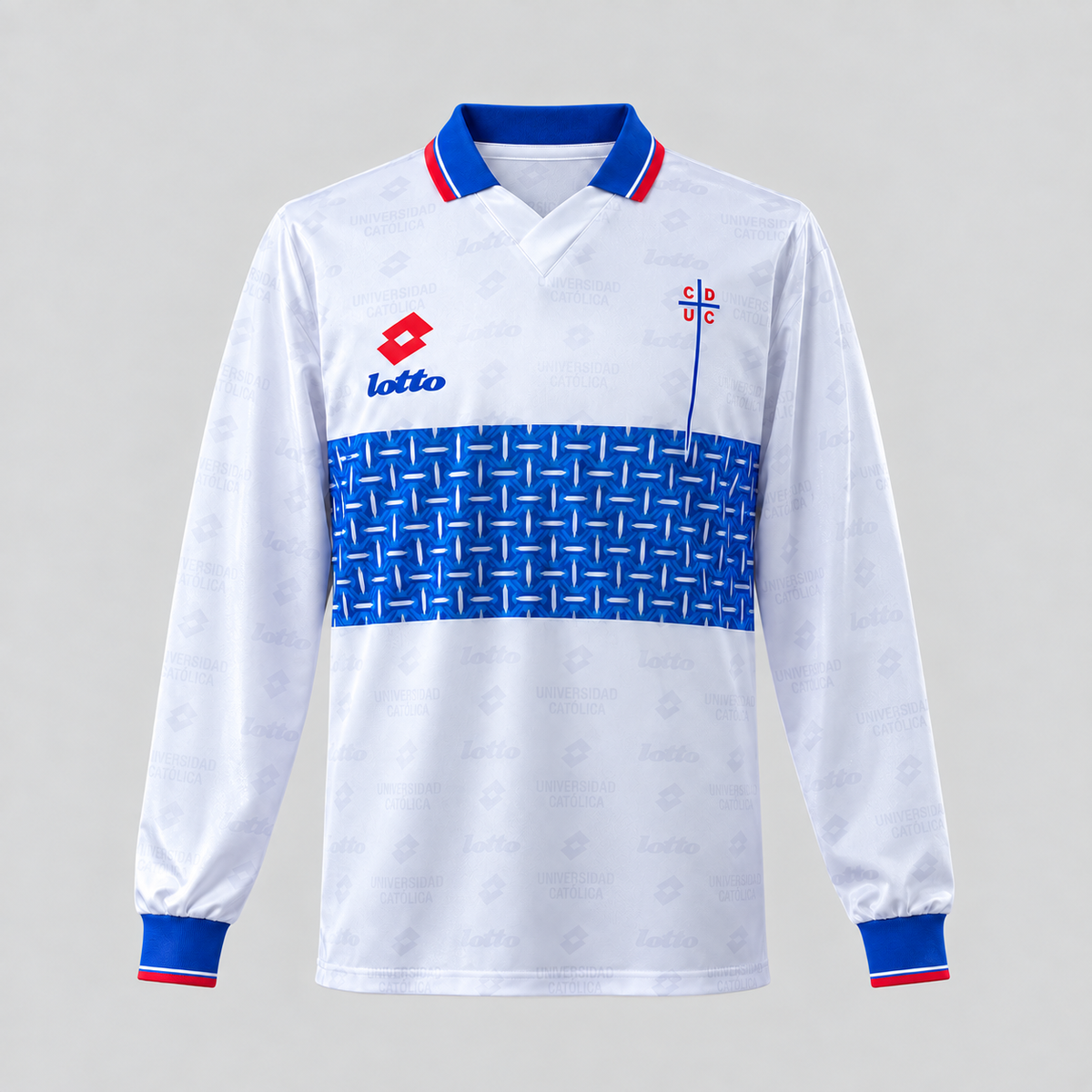 Camiseta Universidad Católica Retro Local Manga Larga 1996
