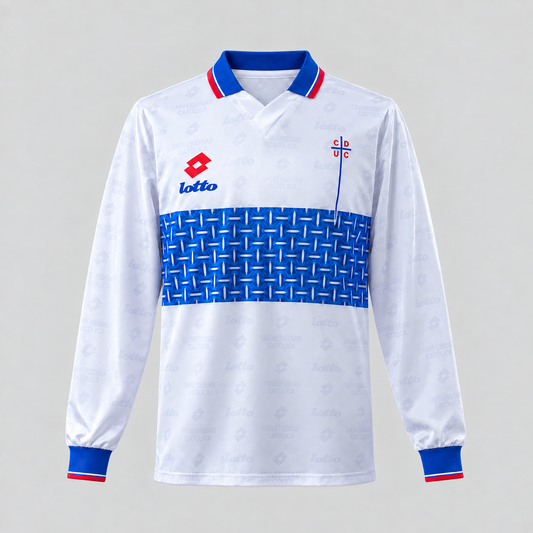 Camiseta Universidad Católica Retro Local Manga Larga 1996