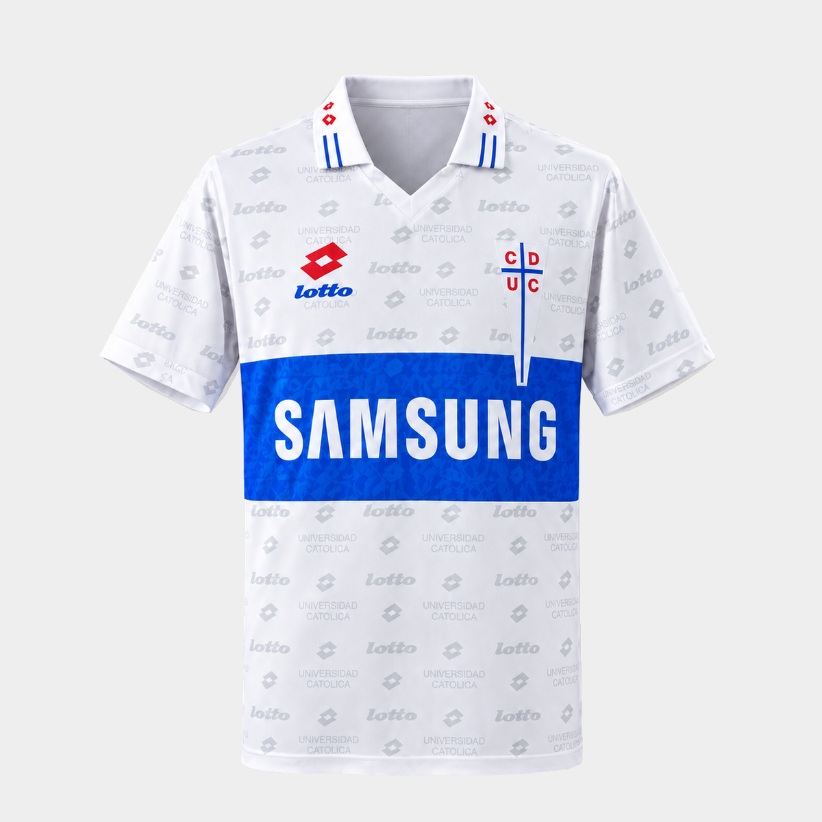 Camiseta Universidad Católica Retro Blanca Samsung 1996