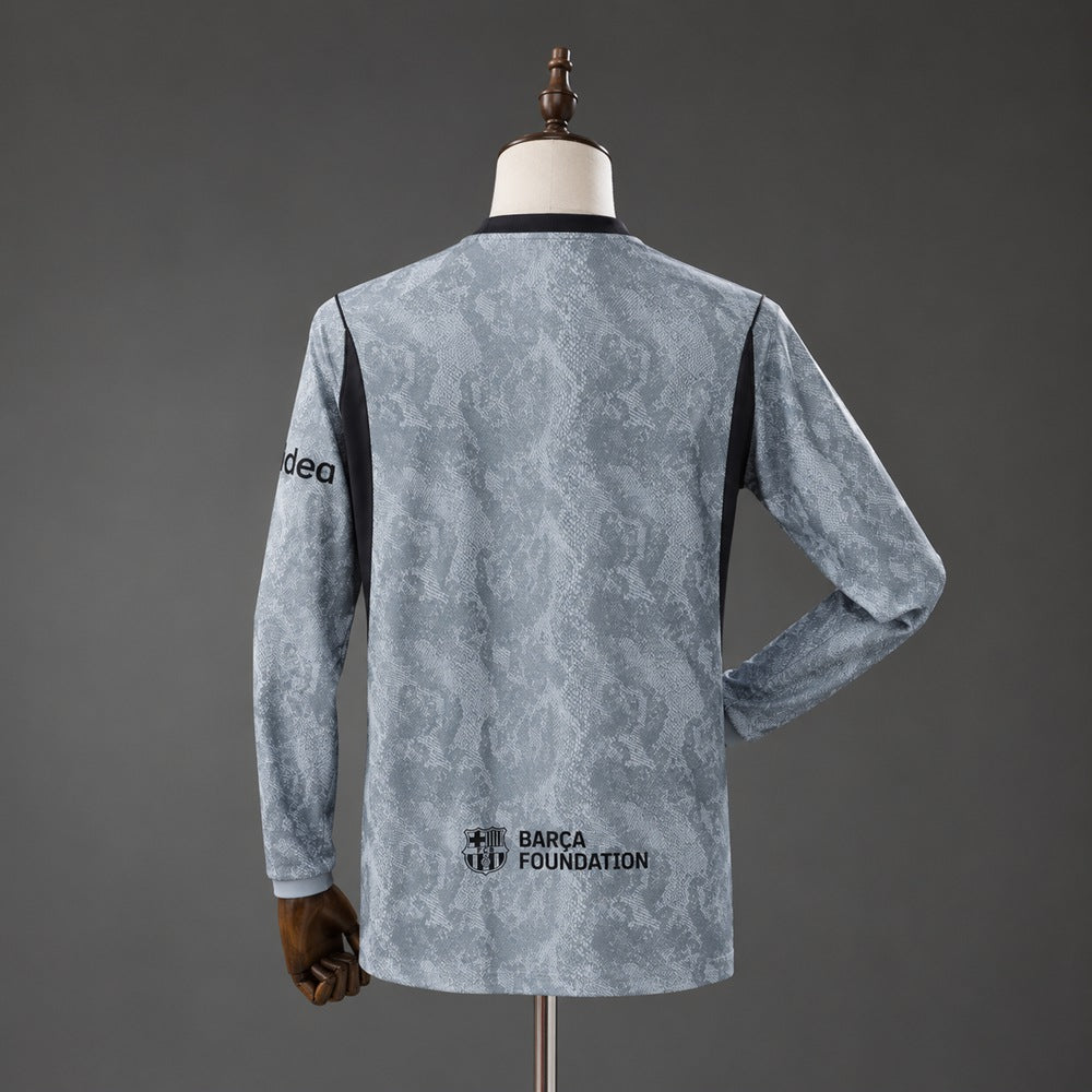 Camiseta Barcelona Arquero Gris 2026/27 Manga Larga