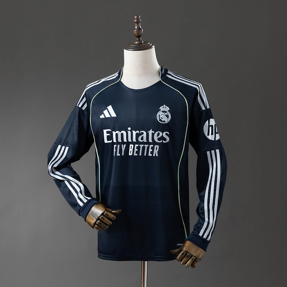 Camiseta Real Madrid Visita 2025/26 Manga Larga