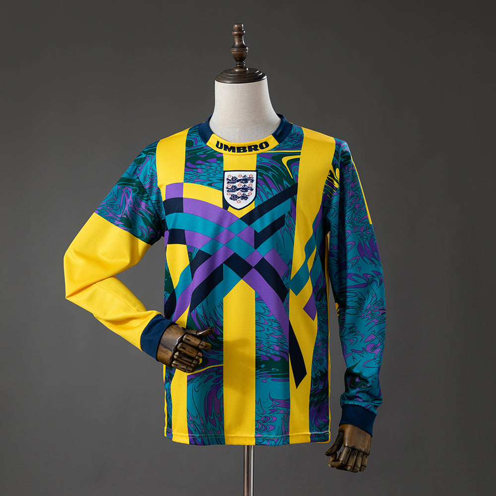 Camiseta Inglaterra Arquero 1995 Manga Larga Retro