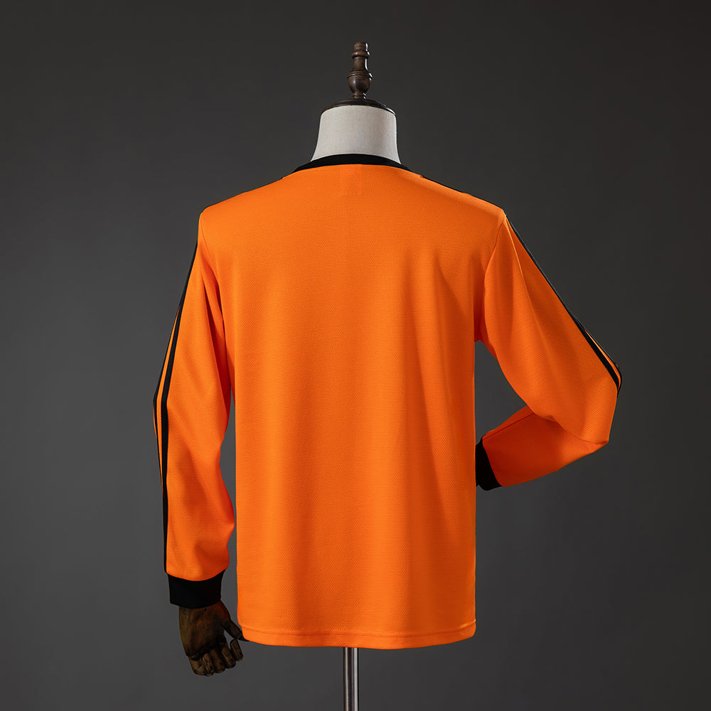 Camiseta Países Bajos Local 1980 Manga Larga Retro