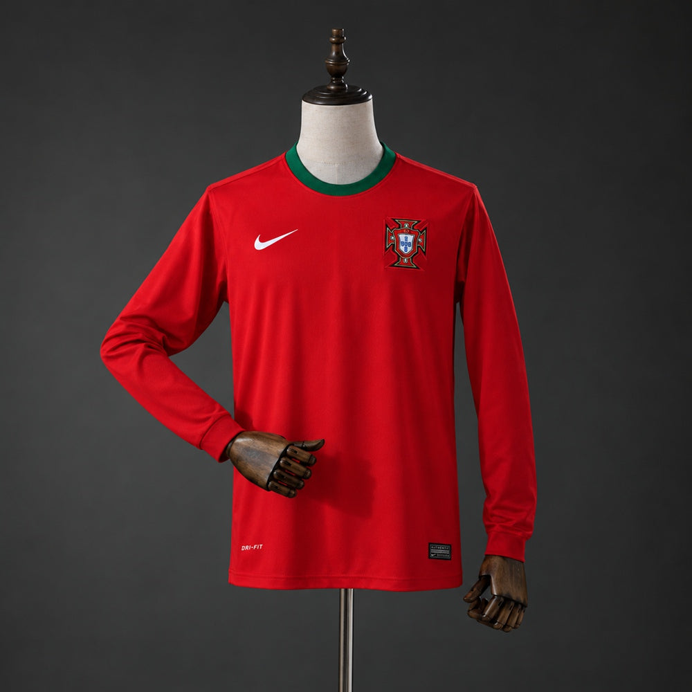 Camiseta Portugal Local 2012 Manga Larga Retro