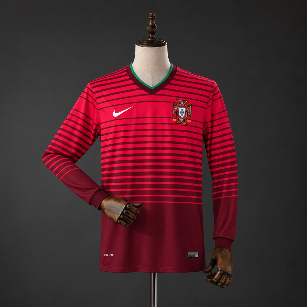 Camiseta Portugal Local 2014 Manga Larga Retro